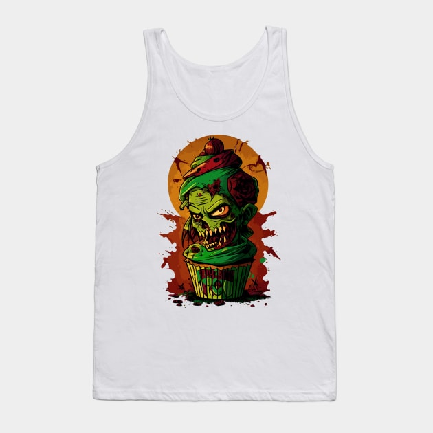 Graffiti Zombie Cupcake Tank Top by rebelthreads.id